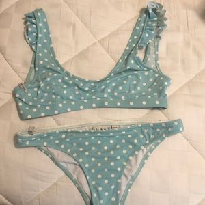 Rhythm light blue polka dot bikini